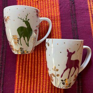 Metropolitan Museum of Art ( THE MET) Asian Woodlands Porcelain Mug set.